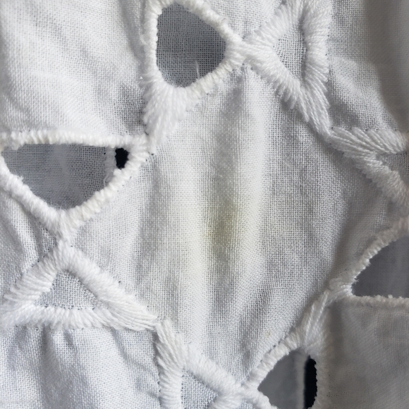 Anthropologie Maeve Geo Eyelet Shirtdress Size Medium - Picture 9 of 11